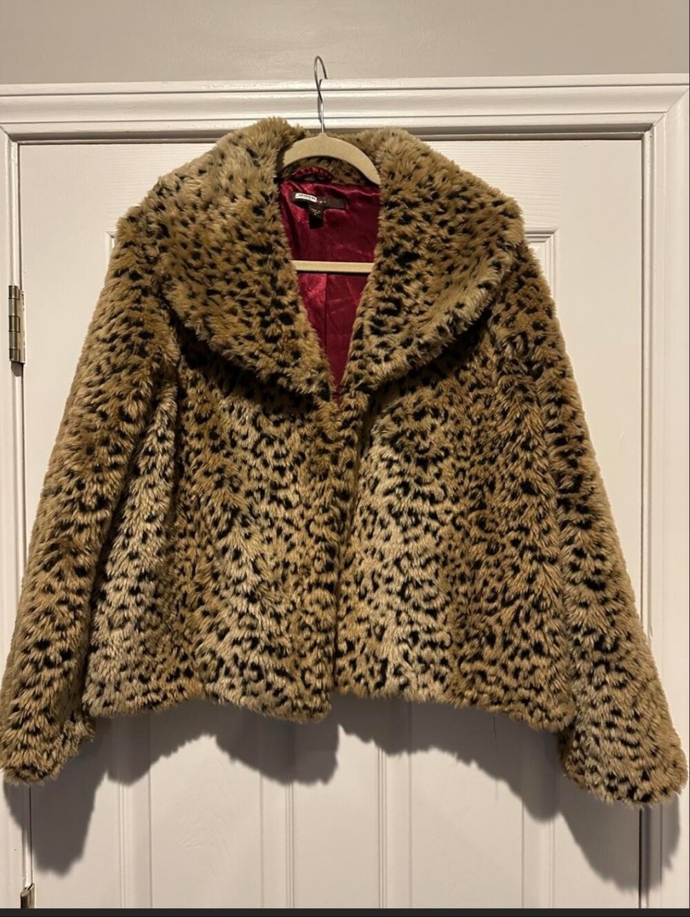 Y2kFaux Fur Leopard-Print Women's Coat